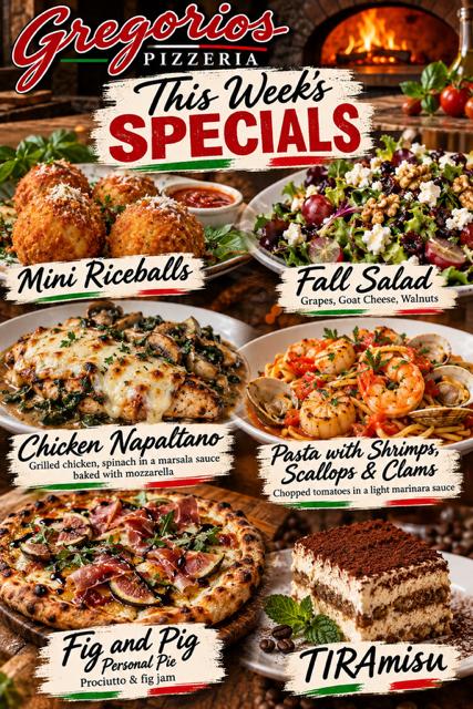 Menu Weekly Specials Menu Weekly Specials